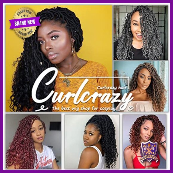 18 Inch Synthetic Faux Locs Wig with Baby Hair Full Lace Front Glueless main image 5